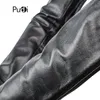Five Fingers Gloves PUDI GL804 Women's Genuine Leather Black Arm Long Sleeve Sheep 2021 Winter Fashion Gloves1