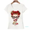 Hot Sale Charismatic Cute Cartoon Art T Shirt Sommar Söt Kvinnor T-shirt Ny Design Toppar Tjej T -Shirt Dammar Casual Tees Fashion Short Tee