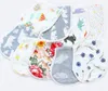 The latest 53X23CM towel, many styles to choose from, baby bib 360-degree six-layer bamboo cotton gauze saliva towels