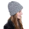 Vaste kleur gebreide winterschedels garen hoed warme beanie dames hoeden kerstcadeau wil en zandig drop -schip