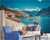 beibehang carta da parati floreale Europa Italia porto marittimo barca da pesca paesaggio decorativo murale sfondo muro pareti carta da parati 3d