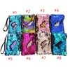 Mermaid Sequins Cellphone Pouch Design Card Holder Double Color Reverse Flip Sequined Drawstring Bag Coin Purses Portable Storage Bags E9105