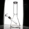 물 담뱃대 10.5 "Beaker Glass Bong Iceators Downstem과 Bowl로 흡연을위한 두꺼운 재료 파이프