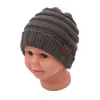 Fashion Children's Hat Wool Knit Hat Baby Simple Thickening Hooded Warm Hat