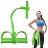 Resistance Bands 4 Tubes Latex Foot Elastic Pull Rope Expander Pedal Band Fitness Sit Up Abdomen Trainer Home Exceiser1