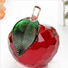 40mm cristallo tagliato mela fermacarte vetro quarzo artigianato decorazioni per la casa ornamenti fengshui figurine regali souvenir in miniatura regalo di natale di natale