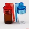 Boîte à pilules à priser, étui en plastique de 31mm, distributeur de reniflard, tuyau de fumée nasale, étui de bouteille en verre, rangement, petit conteneur