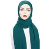 Moda Hijab musulmano Donna Pianura Sciarpa lunga Islamica Maxi Sciarpe Scialle Avvolgere Testa araba Collo Copertura Turbante Copricapo Scialli Stole
