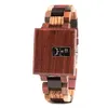 BOBO BIRD New Design Watch Men Ebony Wooden Delicate Square Timepiece Relogio Masculino Birthday Gift to him Drop J-R23296C