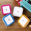 Mini Smart Sensor Led Night Light US EU NERSURY Light Square Lampa Barn 110V 220V Sovrum Nattljus Kids LED Sensor Nattlampor