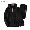 Survêtements pour hommes Hoodies Set Hommes Automne Casual Hommes Survêtement À Capuche À Capuche + Pantalon 2 Pièce Sportwear Pulls Ensembles Homme Outwear 5XL