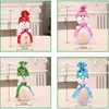 4 colori Natale carino pupazzo di neve bambola Apple regalo borse ciondolo giocattoli per bambini ringraziamento casa festa decorazione desktop ornamenti spedizione gratuita