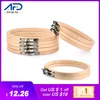 Ferramentas de noções de costura 10pcs/conjunto 13cm/15cm de bordado prático arco de armação de armação de bambu anéis de madeira para craft de agulha de costura transversal diy