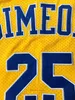 Derrick Rose # 25 Symeon Zack Morris Koszykówka Jersey High School Movie Koszulki Niebieski Żółty Szary 100% Szyte Rozmiar S-XXL Najwyższej jakości