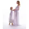 Elegant Lace Maternity Photography Props Sexy V Neck Maxi Gown Wedding Dresses Long Sleeve Pregnancy Dress for Photo Shoot