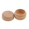 Free Shipping Beech Wood Small Round Storage Box Retro Vintage Ring Box for Wedding Natural Wooden Jewelry Case