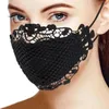 Moda mujer mascarilla adultos encaje estilo de impresión cubiertas protectoras anti polvo a prueba de viento máscaras de algodón al aire libre transpirable lavable máscaras regalos