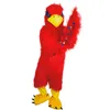 2019 Professionell gjorda Red Eagle Bird Mascot Kostymer för vuxna Circus Christmas Halloween Outfit Fancy Dress Suit