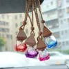 Nieuwste Auto Parfumflesje Hanger Essentiële Olie Diffuser 9 Kleuren Zak Kleding Ornamenten Luchtverfrisser Hanger Lege Glazen Fles Parfum