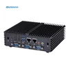 Freeshipping Mini Pc Core I3 I5プロセッサーデュアルLAN 4 COMポートファンレスミニ産業PC x86