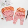 Herbstbaby Krawattenfarbstoff Kleidungsstücke Boy Girls Langarm Top + Hosen 2pcs/Set Boutique Kinder Outfits M2612