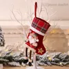 Natal axadrezada meias de Natal saco do presente meias infantis saco bonito presente de doces saco de decoração para casa suprimentos T50087