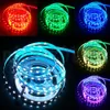 슈퍼 밝은 5050 SMD RGB LED 유연한 스트립 라이트 테이프 리본 문자열 IP20 60LEDS / M 비 방수 실내 다중 색상 변경 크리스마스 기호