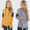 2020 Höst Vinter Kvinnor Lös Hoodie Pullover Långärmad Patchwork Sweatshirt Casual Lady Sweater Hoodies Kläder Maternity SweatsM2565