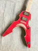 Guitare électrique rouge sur mesure 22 V-Type Guitare électrique à queue d'aronde rouge Guitare de forme spéciale en stock Livraison gratuite