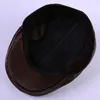 Casquette de baseball en cuir véritable pour hommes, flambant neuf, béret de journal, chapeau chaud d'hiver, capsT200819239t