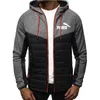 2020 New Fashion Hoody Spliced ​​Jacket Printed Pu Men Hoodies Sweatshirts Casual Coat Hooded Zip Cardigan Plus Fleece S-2XL