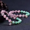 Charm Bracelets Natural Stone Strawberry Crystal & Green Aventurine Bracelet Round Beads Energy Gift For Her Yoga Mala Bracelets1