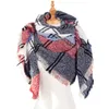 Écharpes pour femmes mode Triangle écharpe coloré treillis Plaid Tartan Style hiver chaud écharpes châle enveloppement cou guêtre nouveau Design