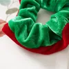 Velvet Christmas Scrolla Scrodo di testa Patchwork Capelli Scrunchies Women Elastic Hair Bans Accessori per capelli invernali7151135