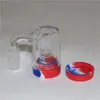 Glass Ash Catcher Bowls Hookah med 45 ﾰ och 90 ﾰ 14 mm Joint Bubbler Bong Ashcatcher Silicone Container Dabber Tool