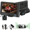Gravador de condução Carro DVR HD 1080P 3 Lente 170 graus Vista traseira Estacionamento Câmera de Vigilância Movimento de vídeo automático Detecção