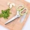 Multi-layer SHALLOT SHEARS Roestvrijstaal 5 Lagen Shalot Schaar Keuken Voedsel Kruid Verscheurd Cut Tools Office Paper Shredder TQQ BH1465