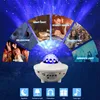 LED Star Projektor Night Light Light USB Galaxy Starry Laser Projektor Light Ocean Wave Projektor Lampa z głośnikiem muzyki Bluetooth