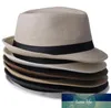 Fashion Men Femmes Chapeaux de paille doux Fedora Panama Chapeaux extérieurs Caps de rondage avare jazz chapeau de paille en plein air chapeau 7 couleurs choisie 9143665