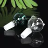 Smoke Pipes Wholesale 14mm and 18mm Male Glass gun head bowl With flower Snowflake Filter Water Bongs smoking bowls