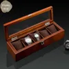 New Wood Watch Display Box Organizer Black Top Watch Wooden Case Fashion Watch Storage Packing Gift Boxes Jewelry Cases W027 CX2002156