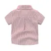 NOUVEAU CHIRTS STRIPES   Short Baby Boy Clothes Messieurs Gentille Coton Soft Cotton Toddler tenues