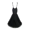 Black Mermaid Prom Dress Lace Spaghetti 2021 Suknie Wieczorowe Nosić Backless Tulle Kobiet Specjalne okazje Formalne Suknie Party Długie Tanie