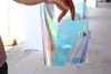 A6 Binder Cover Refillable Notebook Shell Rainbow Laser Binder Transparent Notebook Diary Cover Notebook Planner Binder School Supplies