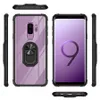 Darbeye Temizle Vaka Tutma Kickstand 360 Dönebilir Yüzük Manyetik Araç Montaj Şeffaf Kapak For SAMSUNG Galaxy S8 PLUS S9 S10 S10E Not 8 9