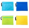 Portable nylon cloth 2 pouch file bag waterproof zipper A4 document handbag Office file folders holder student pencil paper storage bags