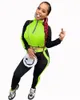 Kobiety w dużych rozmiarach Fall Winter Dukuts Solidny kolor dwuczęściowy zestaw bluzy pullover top+spodnie swobodny panel stroje jogger garnitur 3938