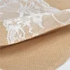 Hessian Lace Table Runner tablecloth 275x30cm intage lace burlap brlap table runner party decore vintage tableroth tqq bh7140712