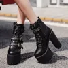 Sarairis 2020 Nouvelle plate-forme de mode Boots Boots Boots Femme Chaussures Square High Heels Zip Up Up Comfy Spring Shoes Boots Femme1