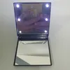 Mini Square Compact Lusterki Podświetlane Składane 6 LED LED Składany Makijaż LED Mirror J1038